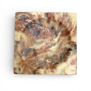 Vintage MCM Marble Stone Ashtray 7”x7”